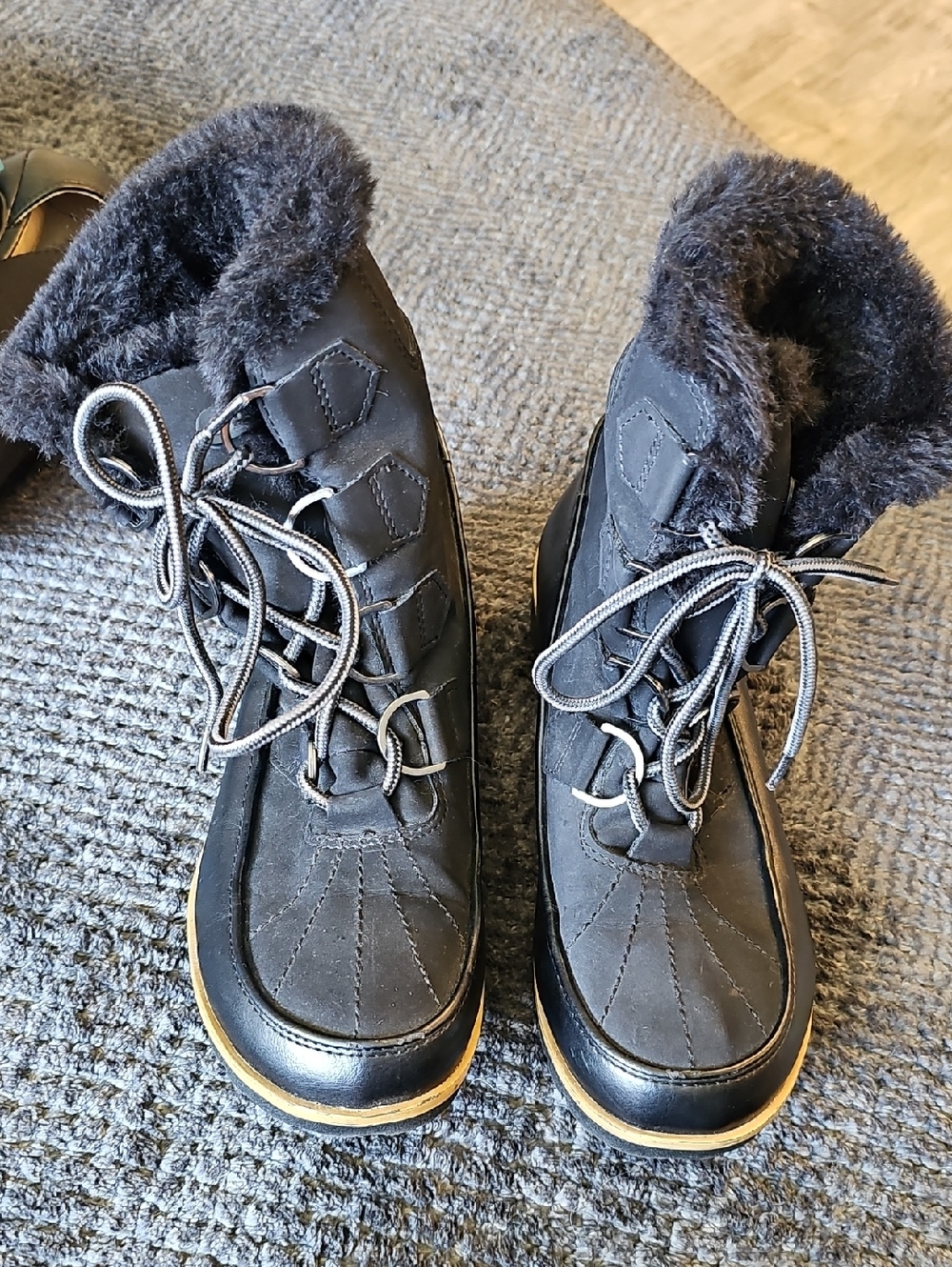 JBU by Jambu Manchester Black Faux Fur Lined Winter Boots Size 6.5